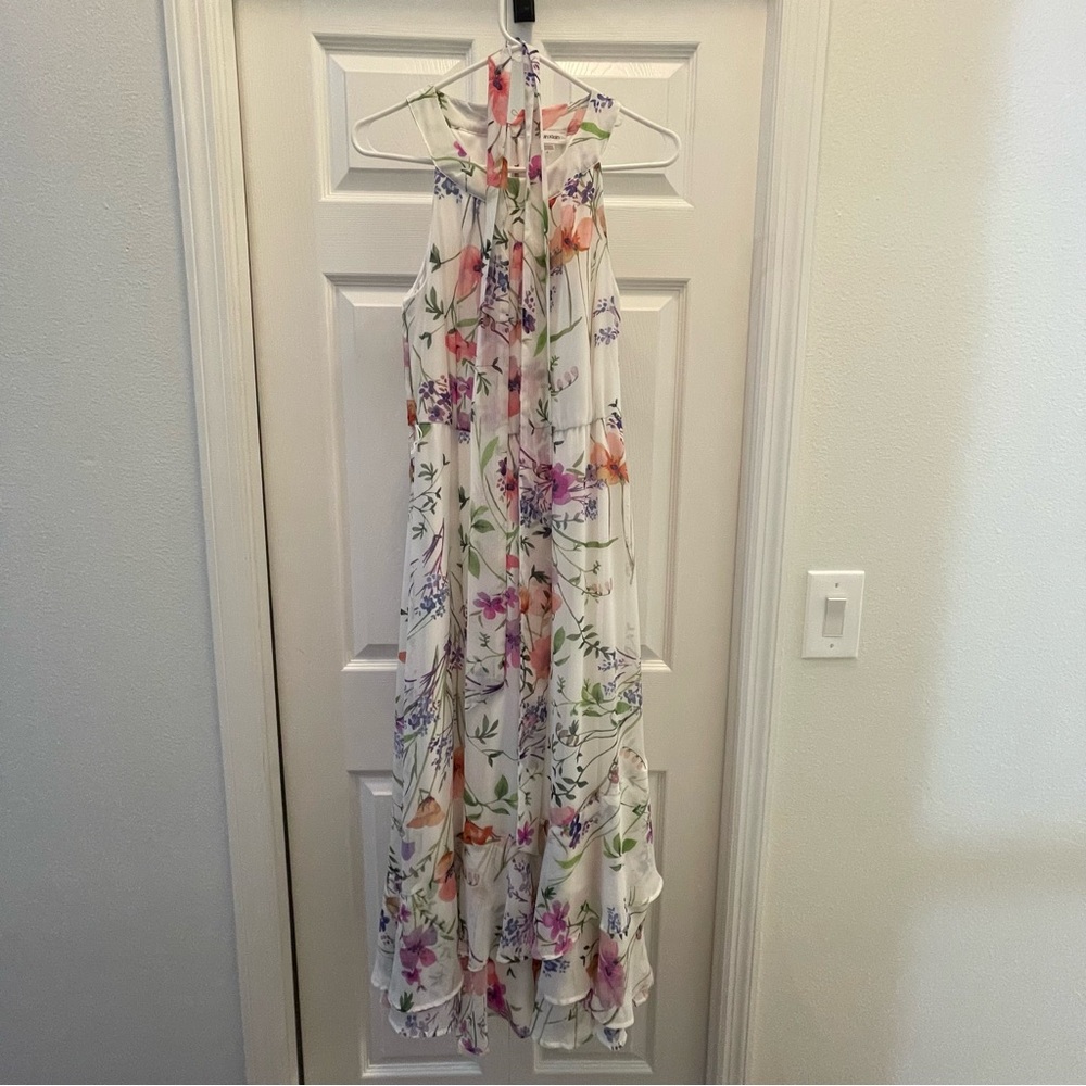 Calvin Klein White Floral Dress Size 4